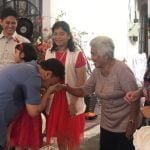 Sugianto ketika bersirahturahmi kepada pemeluk agama Kristen