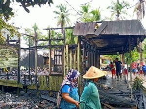 Ditinggal Pergi ke Sawah, 2 Rumah Hangus Terbakar