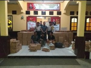 Wow, Polsek Pangkalan Banteng Amankan 1.703 Botol Miras miras polsek pangkalan banteng
