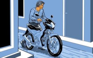 Mogok Salah Isi BBM, Pencuri Motor Ini Diamankan Warga