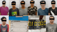 Polsek Arsel Bekuk 8 Pencuri ACCU Dan Bahan Bangunan