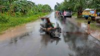 Motor Oleng, Jatuh, Lalu Menabrak Truk