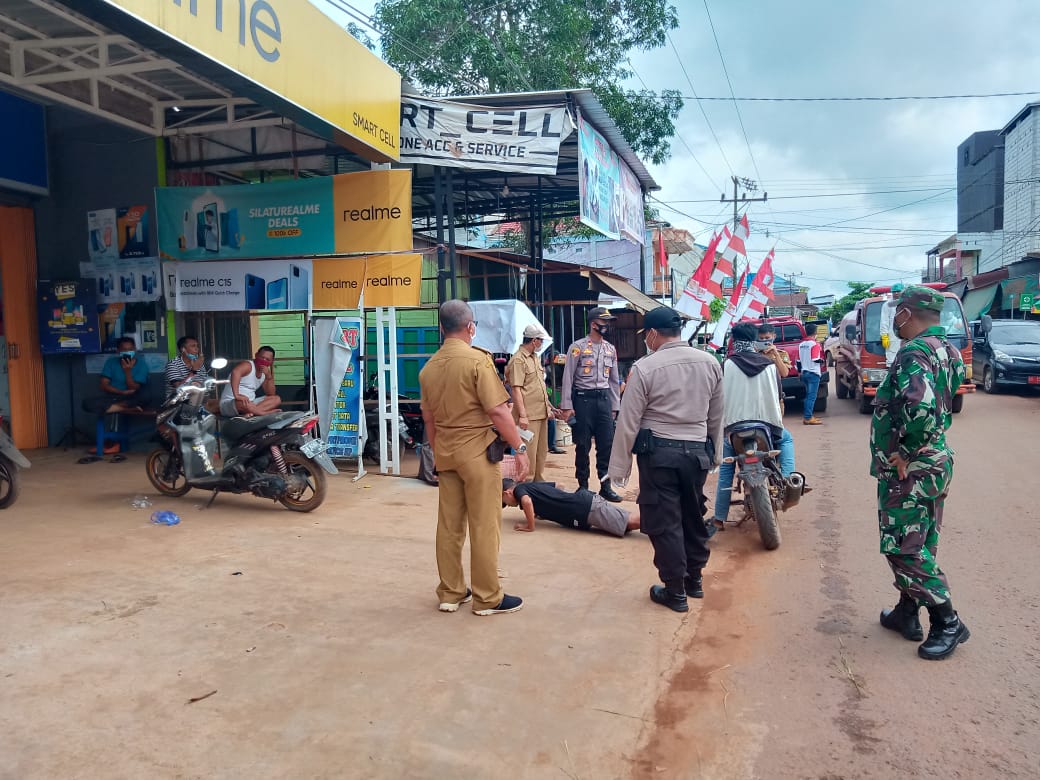 Tak Bermasker Dihukum Push Up