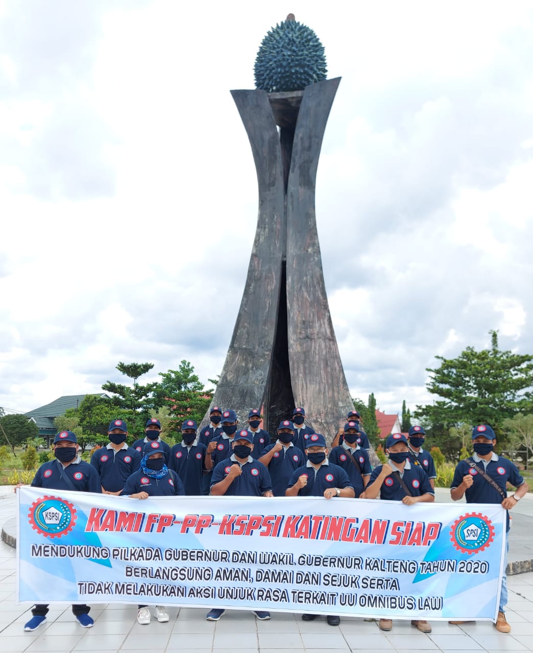 Menolak UU Omnibus Law KSPSI Katingan Tidak Demo