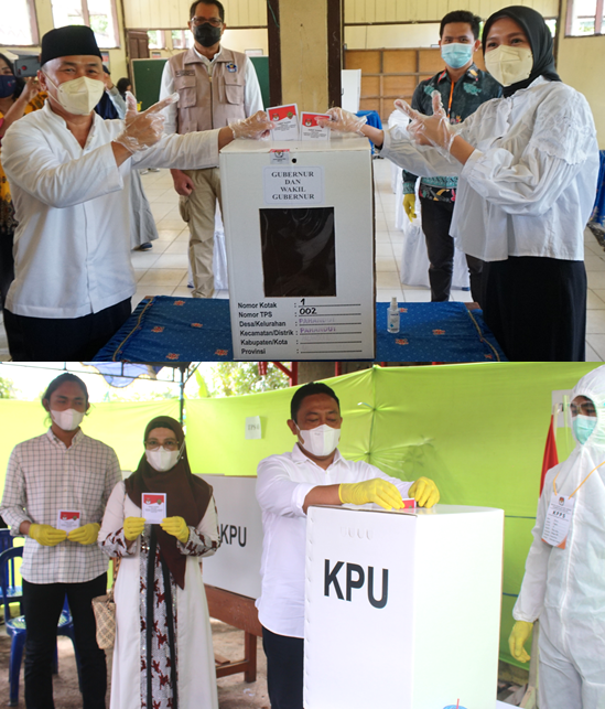 TPS Sugianto dan Eddy Nyoblos Menang