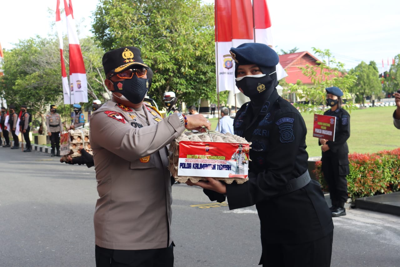 Polda Kalteng Kirim 50 Ribu Telur Ayam ke Kalsel