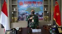 Danrem 102/Pjg Mengikuti Rapim TNI Tahun 2021 Secara Virtual