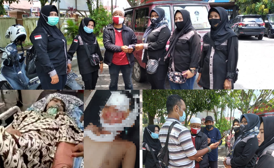 Srikandi LSR Kalteng Serahkan Bantuan bagi Korban Penjambretan Jalan Ramin II