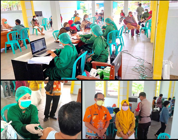 Vaksinasi Pedagang Pasar Kahayan Berjalan Lancar