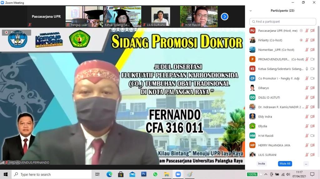 Lulus dengan Predikat Sangat Memuaskan, Fernando Raih Gelar Doktor Ilmu Lingkungan PPS-UPR