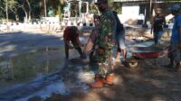 Anggota Zidam Partisipasi Bangun Sarana Olahraga Anggota Zidam Partisipasi Bangun Sarana Olahraga