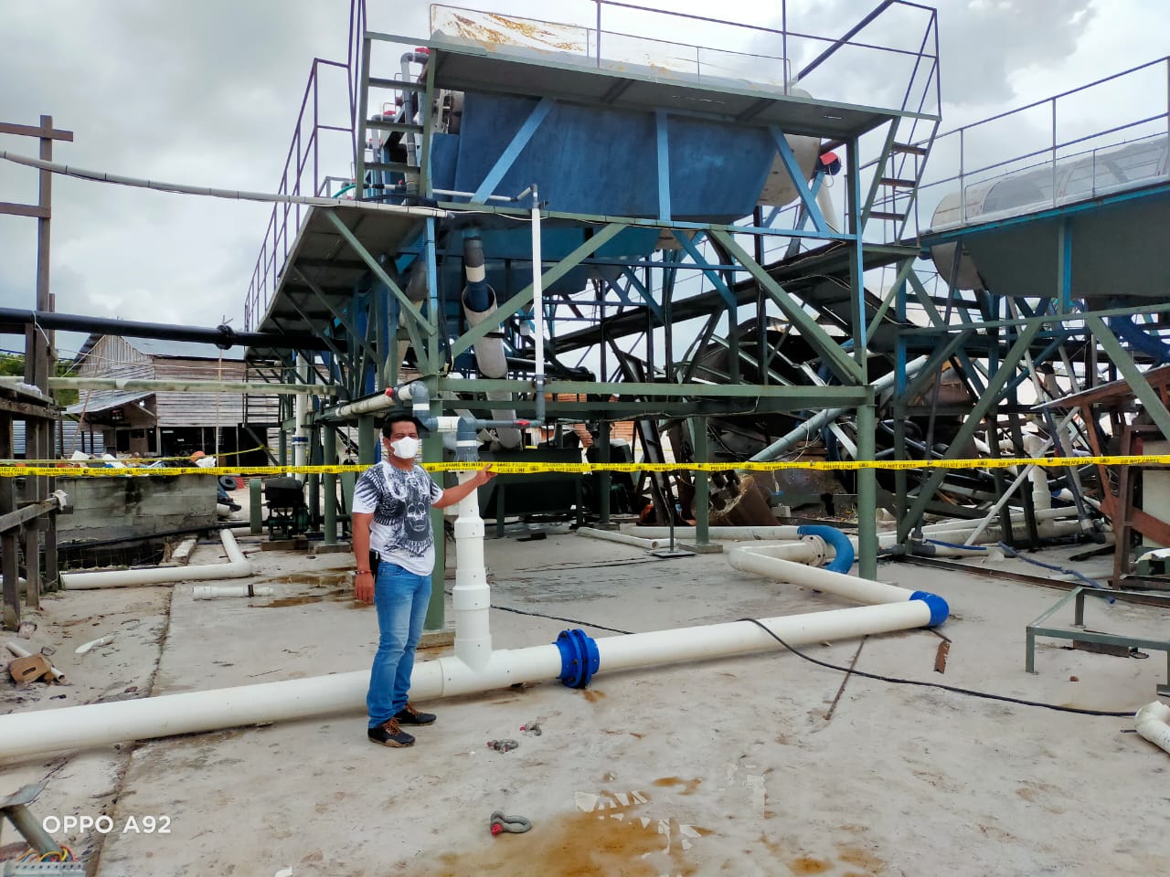 Polres Kapuas Selidiki Insiden Roboh Tower PT.MPP 