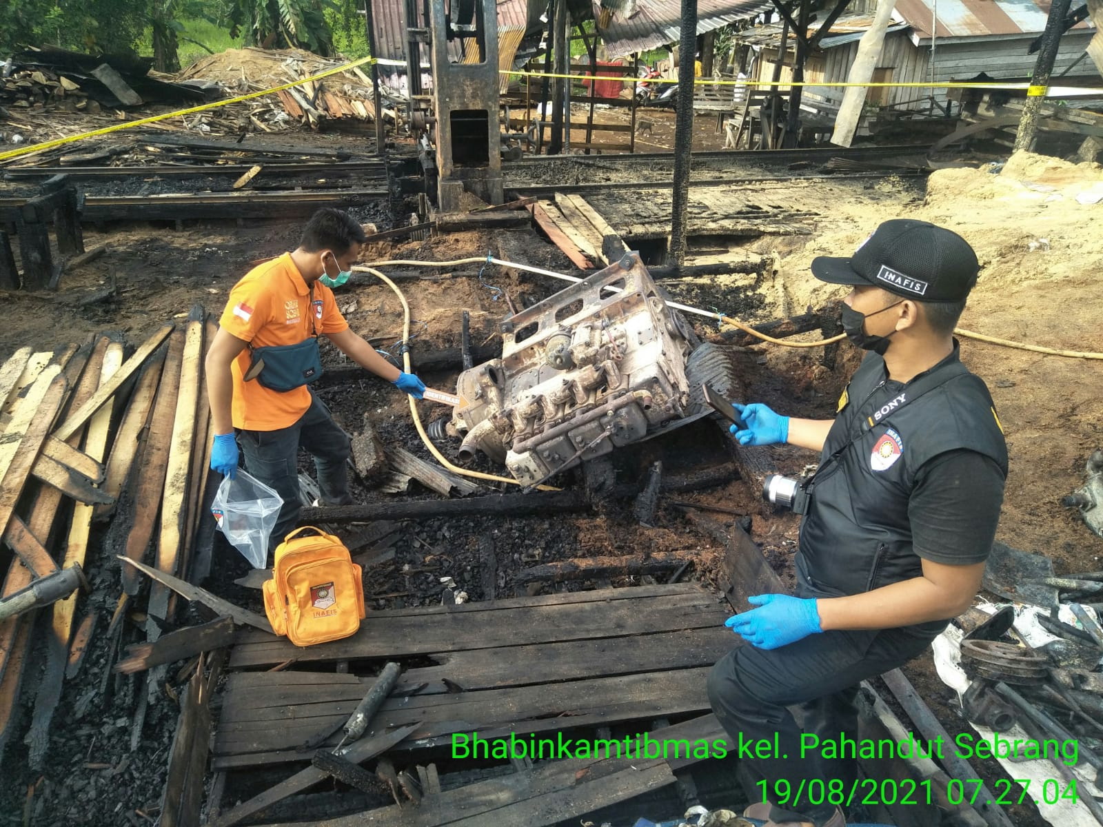 Bandsaw di Pahandut Seberang Terbakar