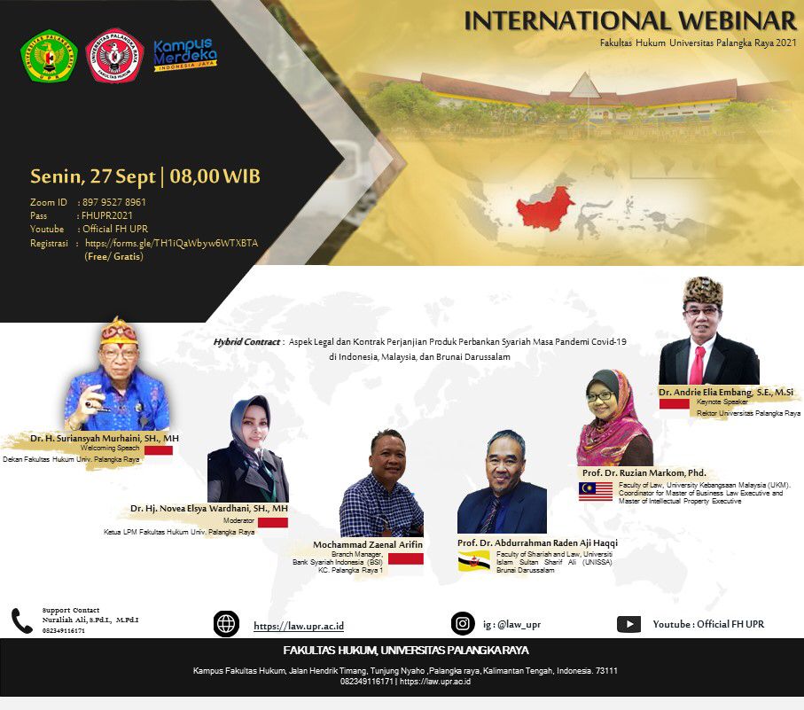 Prodi Hukum Perdata FH UPR Gelar Webinar Internasional