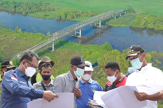 Jembatan Jelai Segera Terhubung ke Kalbar