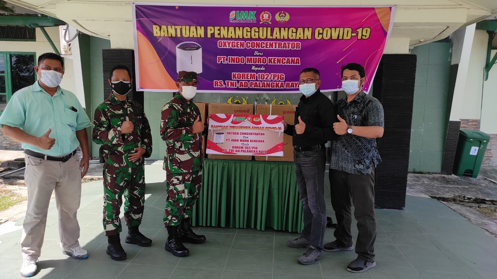 PEDULI COVID-PT IMK Bantu Oxygen Consentrator untuk RS TNI-AD