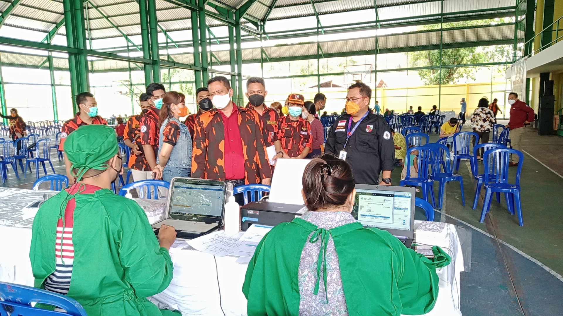 Masyarakat Antusias dengan Vaksinasi MPW Pemuda Pancasila Kalteng 