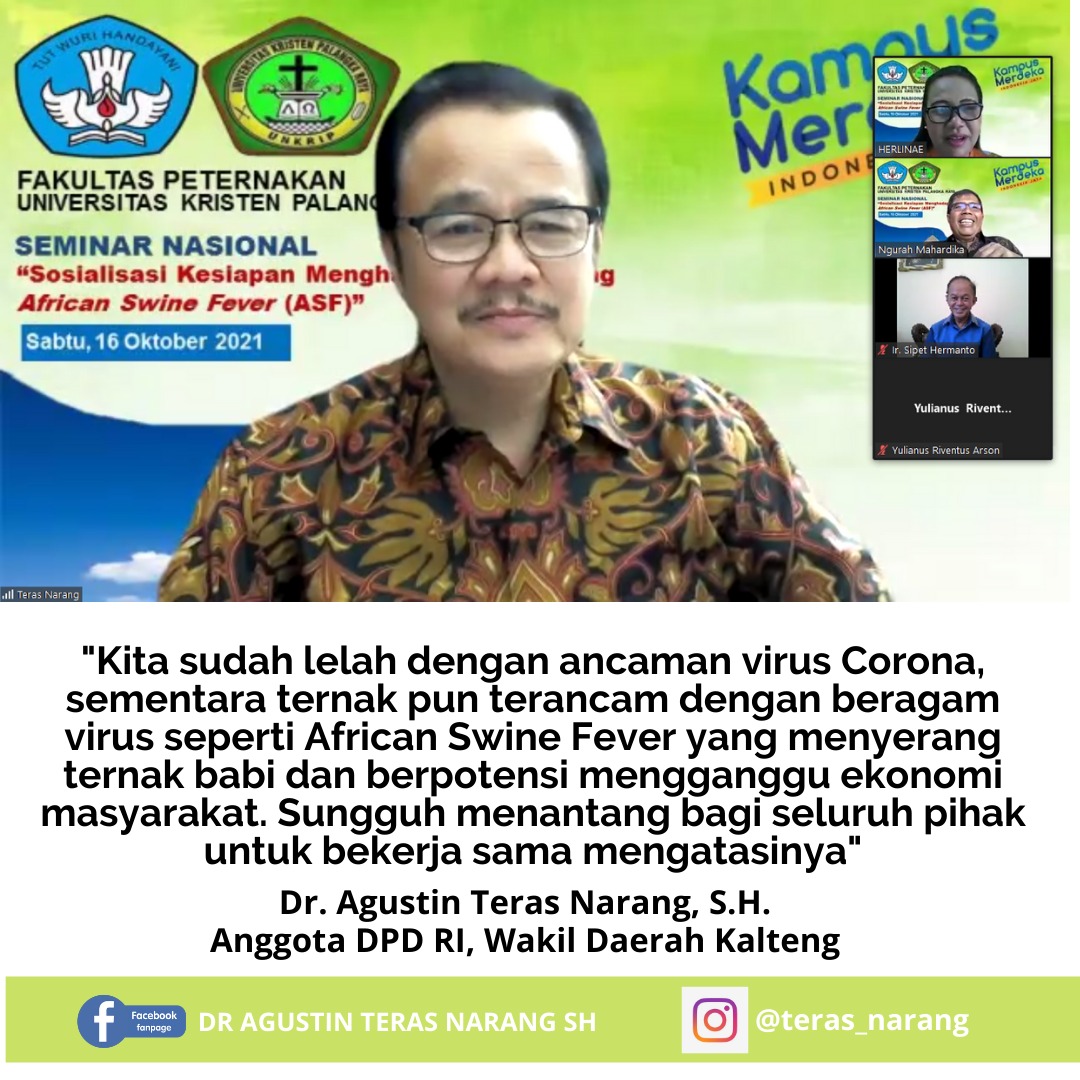 Teras Bawa Pembahasan Virus ASF di Level Nasional