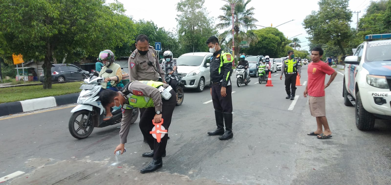 Murid SD Tewas Dihantam Vixion Pegawai Bank