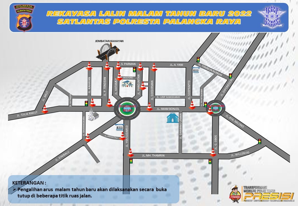 Malam Tahun Baru Bundaran Besar Ditutup