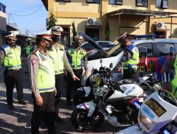 JELANG LEBARAN-Dirlantas Polda Kalteng Cek Kendaraan Dinas