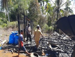 Ditinggal ke Tempat Ponakan, Rumah di Sei Barunai Ludes Dilalap Api