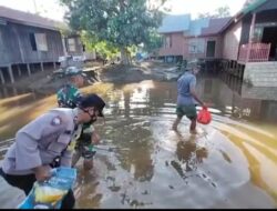 Polsek Aruta Salurkan Bantuan Bagi Korban Banjir