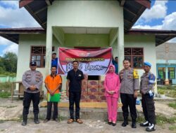 Polsek Pangkalan Banteng Salurkan Bantuan Kapolres Kobar Ke Sungai Hijau 
