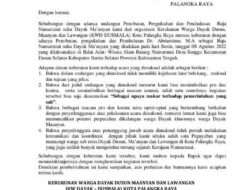 Dusmala Tolak Penobatan Raja Nansarunai Dayak Ma’anyan 