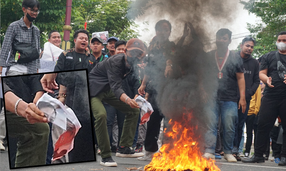 Foto Puan Maharani Dibakar