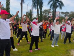 Peringati Haornas Dispora Gelar Senam Massal