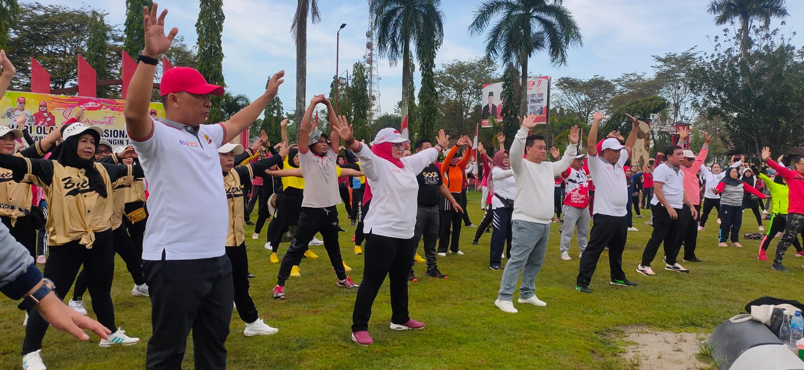 Peringati Haornas Dispoera Gelar Senam Massal