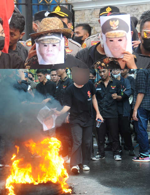 Geram Bakar Foto Gubernur dan Wagub Kalteng