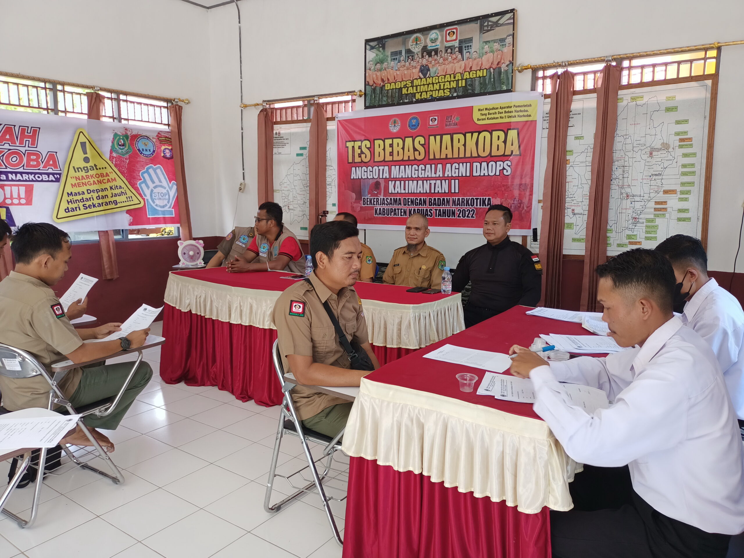 BNN Tes Urine 45 Anggota Manggala Agni Kapuas