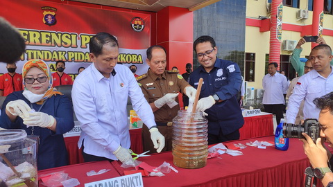 Polda Kalteng Musnahkan 559 Gram Sabu Pengungkapan Oktober-November