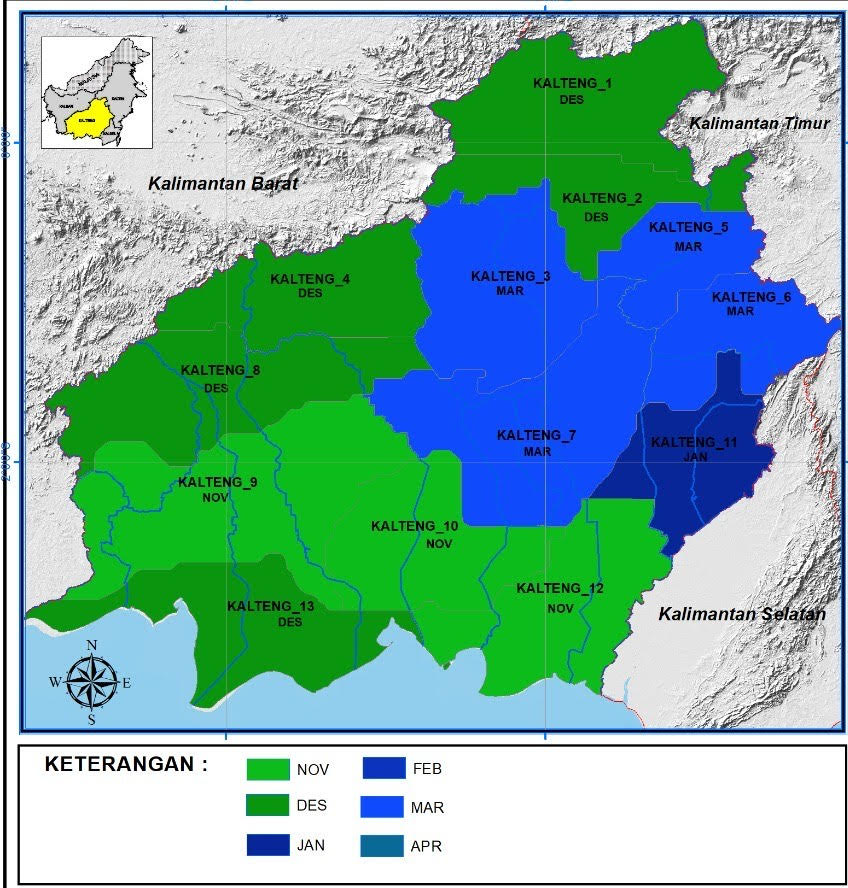 PRAKIRAAN CUACA-Kalteng Masih di Puncak Musim Hujan