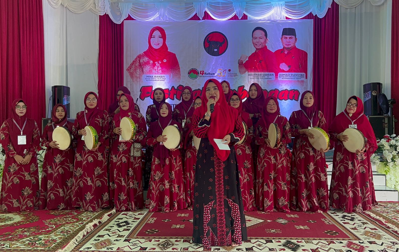 PERINGATI HARLA KE-4-Baitul Muslimat Kobar Gelar Festival Terbangan 