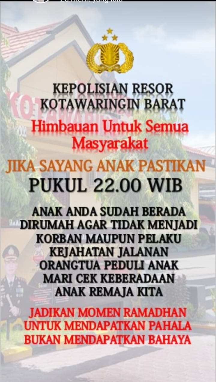 Polres Kobar Imbau Orangtua Perketat Pengawasan Terhadap Anaknya 