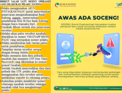 bank Kalteng Minta Masyarakat Waspada Social Engineering Atasnamakan Bank Kalteng