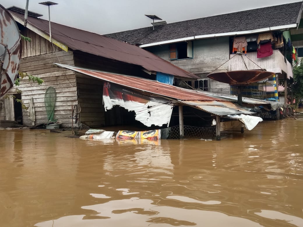 Banjir Desa Lawang Tamang Kuala Kapuas Capai 5 Meter