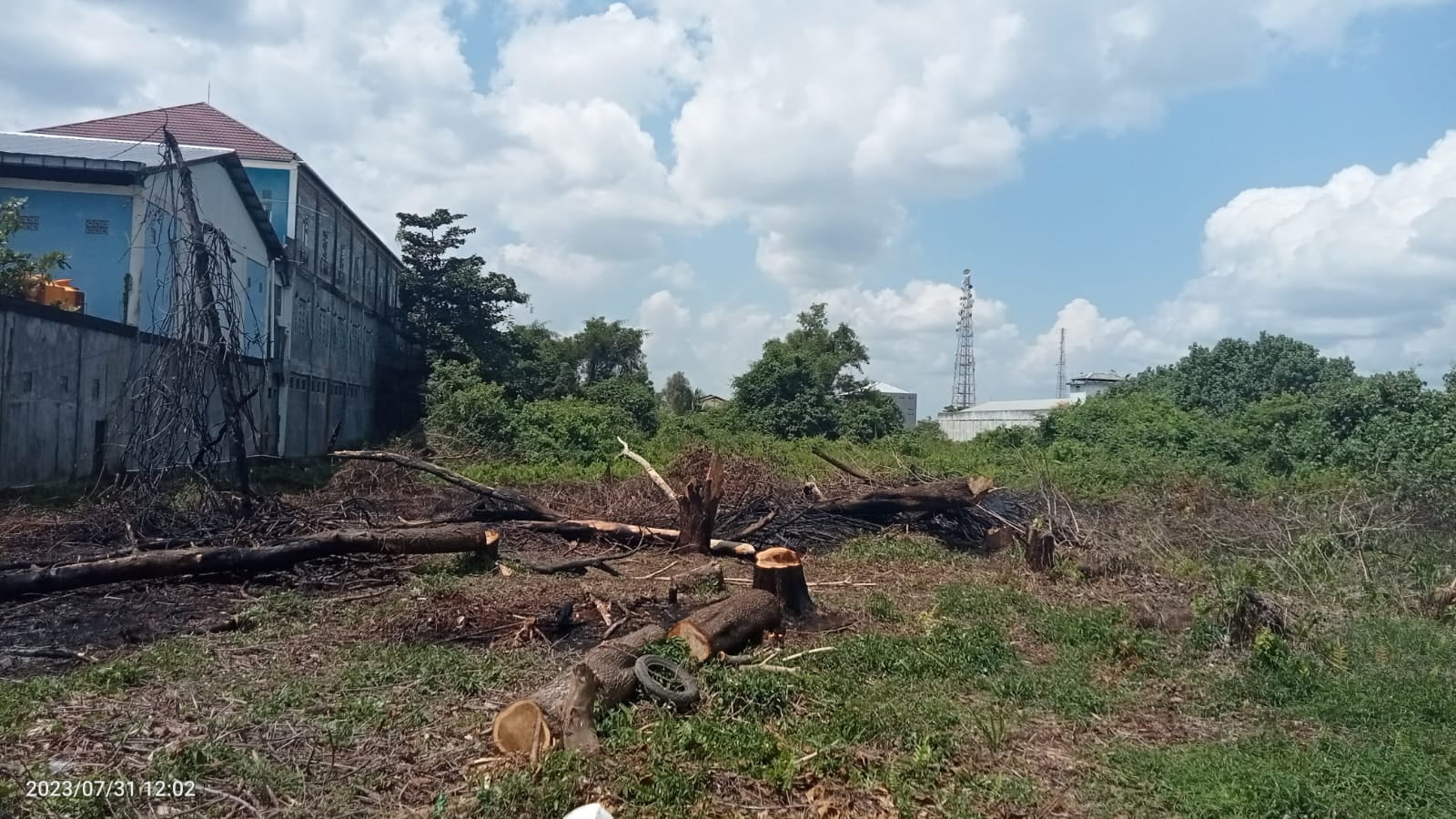 Lahan Kosong di Samping Bulog Sampit Diduga Sengaja Dibakar