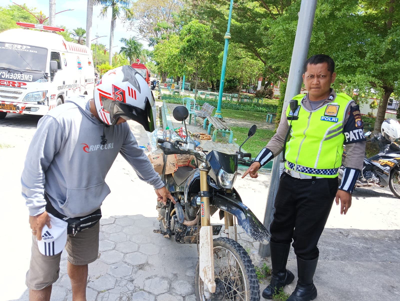 Satlantas Polresta Tertibkan Pengguna Knalpot Brong