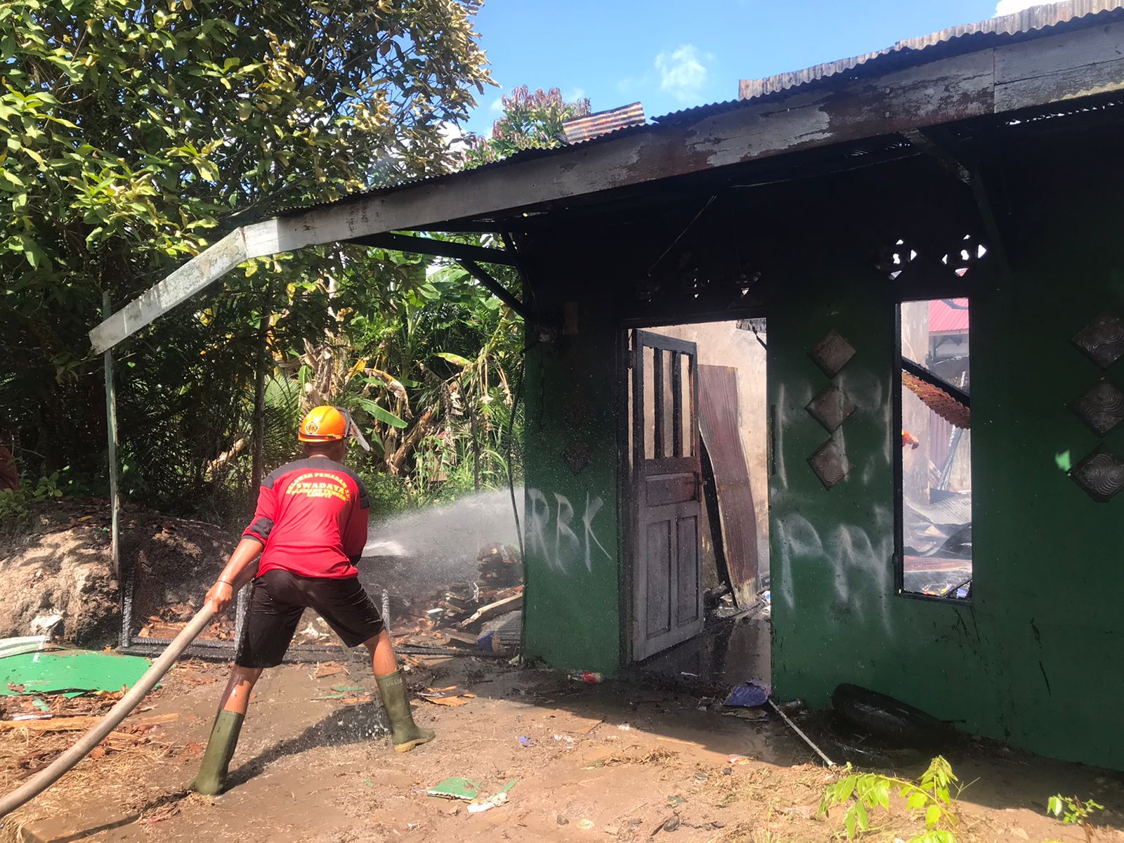 Rumah Hangus di Baamang, Diduga Sengaja Dibakar