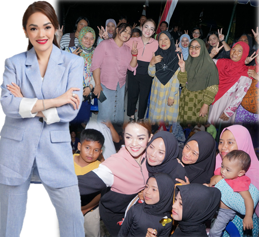Warga Jatayu IV Rebutan Berfoto dengan Andina Narang