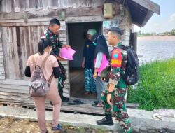 Babinsa Koramil 14 Dampingi Tim Kesling Basarang Penyuluhan Diare