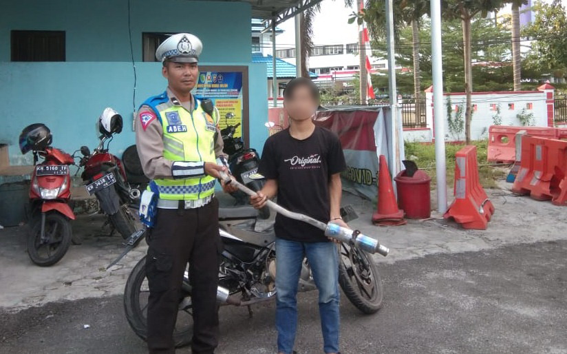 Polisi Kembali Sita Knalpot Brong