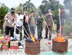 Kejari Pulpis Musnahkan Barbuk Narkotika
