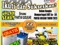 Puncak HUT Ke-59 Golkar, Disiapkan 30 Ribu Kupon Jalan Sehat 