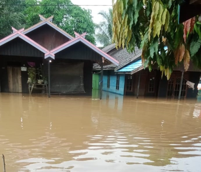 DAS Kapuas Meluap, Puluhan Rumah Desa Merapit Terendam Banjir