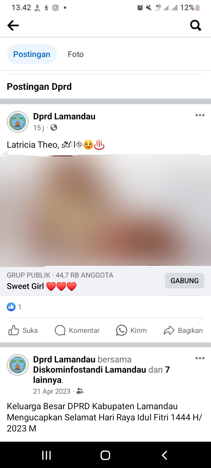 Medsos DPRD Lamandau Muat Konten Mesum